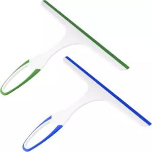 샤워 유리문용 스퀴지 2개 자동차 창문 앞유리 거울 타일 클리너 청소용 와이퍼 도구 후크 포함