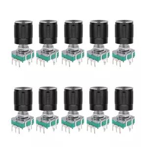 다푸루이(7핀 20MM)10 PCS 360도 EC11 로터리 인코더 코드 스위치 디지털 포텐셜미터 캡 포함