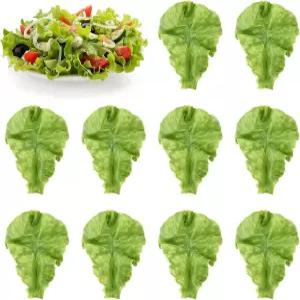 셰리카 10 PCS 현실감 넘치는 인공 녹색 잎 상추 플라스틱 시뮬레이션 채소 모델 가정용 주방 부활절 파티
