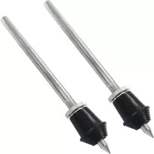 조피터 2Pcs 스트레이트 베이스 드럼 스퍼스 레그 빈티지 스타일 메탈 킥 플로어 톰 마운트 퍼커션 세트