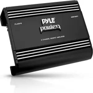Pyle 2 채널 자동차 스테레오 앰프 - 4000W 듀얼 브리지 가능 고출력 MOSFET 오디오 사운드 자동 소형