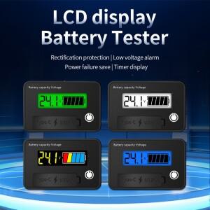 8-30V 배터리 용량 표시기 LCD 디지털 전기 미터 납산 리튬 LiFePO4 자동차 오토바이 전압계 게이지