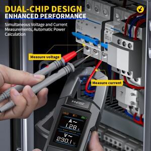 FNIRSI DMC-100 DC AC 전류 클램프 미터 10000 카운트 디지털 멀티미터 USB 충전기 600A 측정 기술자용 도