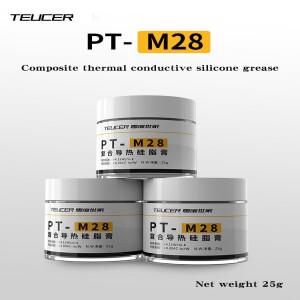 Teucer PT-M28 프로세서 방열 열 그리스 PC 컴퓨터 CPU GPU 복합 냉각 페이스트 25g 스크레이퍼 포함 병에