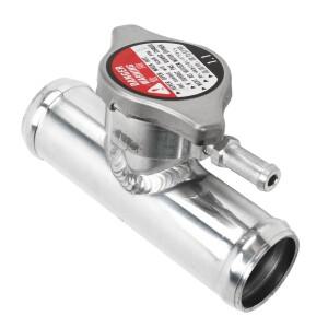T-6061 알루미늄 광택 표면 인라인 라디에이터 넥 필링, 16PSI 캡 워터 호스 커넥터, 자동차 냉각 시스템
