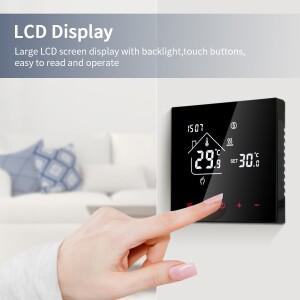 Tuya WiFi 스마트 온도 조절기 LCD 디스플레이 터치 스크린 가스 보일러 온도/전기 바닥 난방 물 원격 제