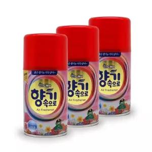 향기속으로 자동분사기용 향캔 3개 화장실 욕실 실내 방향제 탈취제
