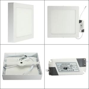표면 LED 사각 천장 조명 9W 15W 25W 패널 다운 라이트 드라이버 AC85-265V AC110V/220V 실내