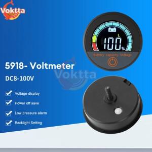 DC 8-100V LED 디지털 전압계 12V 24V 36V 48V 방수 테스터 자동차 오토바이 보트에 대 한 배터리 용량 표