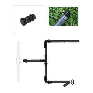 10PCS 가든 호스 16mm 20mm 플러그 엔드 워터 씰 플라스틱 클로저 관개 스토퍼 물방울 파이프 피팅