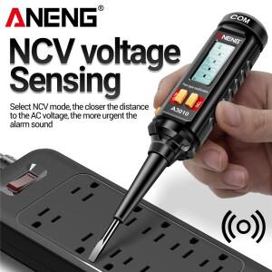펜타입 디지털 멀티미터 ANENG A3010 4000 카운트 스마트 듀얼 사용 NCV 전압 용량 AC/DC Hz 저항 옴 테스