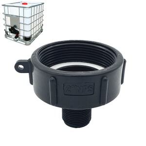 IBC 물 탱크 감소 어댑터, 내구성 S60 미세 스레드, 정원 호스 커넥터 2 인치 NPS 3/4 1PC