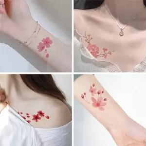 쌍문상회 지금 필요한 미니 꽃무늬 레터링 타투 스티커 USLM-0297