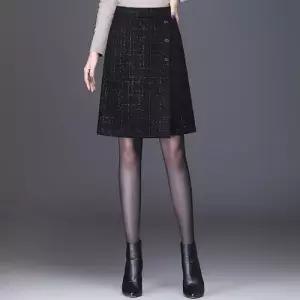 EAMT 모직 캐주얼 여자치마 언밸런스 랩 추동 라인 YJ1