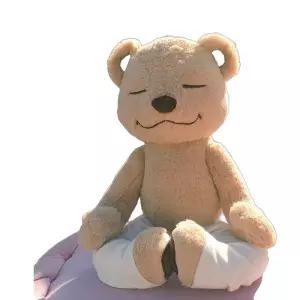 명상하는 귀여운명상베어 요가 다양한 운동 자세 곰인형