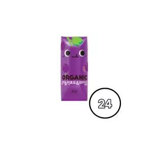 크니쁘니 오가닉주스 적포도, 125ML, 24개