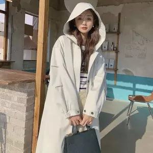와칸다 여성 여친 잠바 집업야구항공 야구 점퍼 하프후드 캐주얼 트렌치코트 하프 KKE3