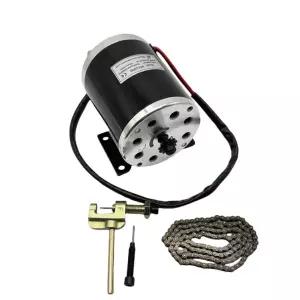 전기 브러시드 모터 48V 500W DC MY020 유형 25개의 롤러 체인 및 브레이커 4륜 고카트 자전거 미니