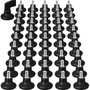 Tyle 50pcs 로우 프로파일 벨 글라이드 교체용 의자 발 휠 를 고정 캐스터 사무실 스툴 회전 연결