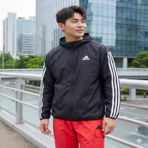 [매장정품] adidas 3S 윈드브레이커 - 블랙 / JE6325 da4aa7
