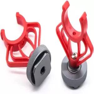 2PCS 온 카메라 마이크 충격 마운트 홀더 브래킷 1/4인치 로이드 비디오마이크로 MM1 VXR10 MCM-1 M80 미니