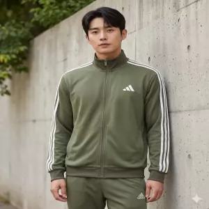 [매장정품] adidas 3-스트라이프 레귤러 핏 더블 니트 트랙탑 KR6433 04b171