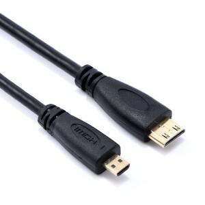 미니 HDMI 호환 남성-마이크로 남성 데이터 C-D 모바일 컴퓨터 고화질 태블릿 연결 케이블