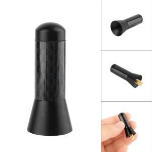 범용 3.5cm 블랙 탄소 섬유 나사 알루미늄 자동차 숏 공중 안테나 외부 내구성 수신기  액세서리