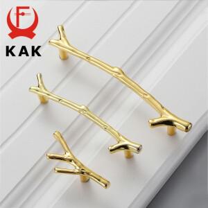 KAK-나무 가지 가구 손잡이 96mm 128mm, 블랙 실버 청동 부엌 캐비닛 서랍 문 당김 하드웨어, 10 개