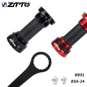 ZTTO BB91 자전거 밑면 브래킷 밀폐형 베어링 스레드  68 73 BSA68 쉘 24mm 스플라인 축 렌치 MTB 도로 방
