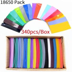 18650 배터리 랩  PVC 열 수축 튜브  프리컷 다중 색상 사자 필름 테이프  보호  340 개