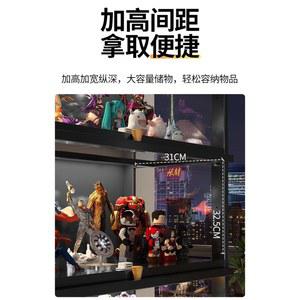 피규어 진열장 장식장 투명 4칸 케이스 화이트 진열대 보관함