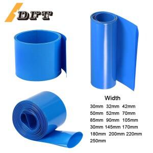 길이 1M 배터리 팩 PVC 열 수축 랩 튜브 절연 폭 30/50/70/200±2MM 대형 전원 및 DIY 프로젝트용