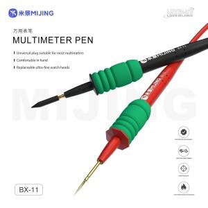 MIJING BX-11 범용 디지타 멀티미터 펜 스테인레스 스틸 울트라 파인 포인트 바늘 소프트  프로브 수리 도