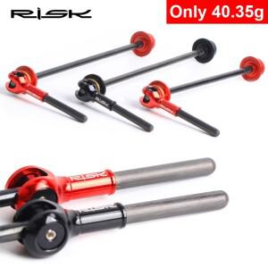 RISK 티타늄 MTB 도로 자전거 QR 꼬치 레버 휠 허브 초경량 Ti 축 탄소 섬유 핸들  퀵 릴리스