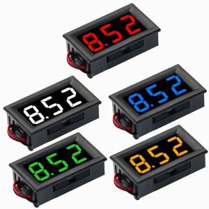 디지털 전압계 DC 4.5V ~ 30V 패널 미터 6V 12V Electromobile 바이크 오토바이 자동차 용 빨간색/파란색/