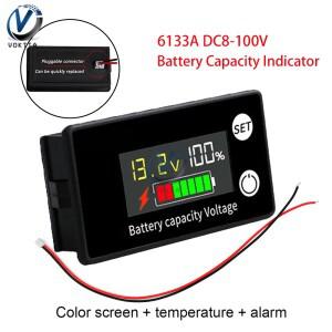 DC8-100V 배터리 용량 표시기 LCD 디지털 전원 계량기  납산 리튬 LiFe PO4 전압 테스터  자동차 바이크 오