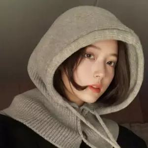 여성 투버튼 니트 바라클라바 1P 겨울 후드 넥워머 부드러운넥워머 후드넥워머