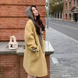 피로달 여친 야구 잠바 도톰머플러 후드 리버시블 코트 HO1