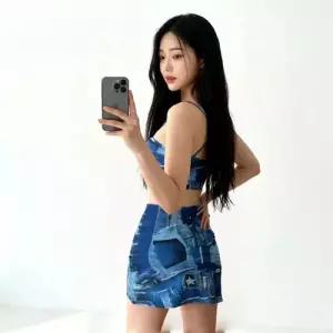 수피 여성 트렁크 별체 세트 비치웨어 온천 바캉스 바캉스룩 수영복 3종 JEN1