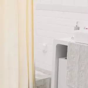 욕조가림막 반투명 컬러 샤워 커튼 미색 중 화장실커튼
