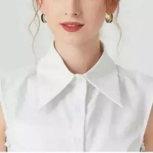 레이어드 페이크 셔츠 카라 넥케이프 탈착형 넥카라 디자인 여성페이크카라셔츠