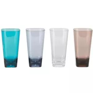 플라스틱컵 맥주컵 음료컵 카페 물컵 사각 4색 490ml