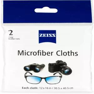 ZEISS 마이크로파이버 렌즈 클리닝 천(2팩) 점보 사이즈