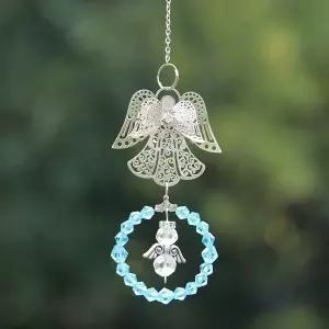 호환  1PCS 천사 크리스탈 Suncatcher Suncatcher 프리즘 장식 레인보우 메이커 펜던트 홈 정원 자동차 장