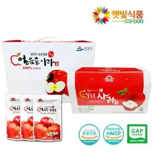 햇빛식품 밀양 얼음골 사과즙 30팩 HACCP인증120721