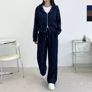 [하프클럽/]GAA FW1040W 여자 흐 집업 와이드 조거 트레이닝 세트