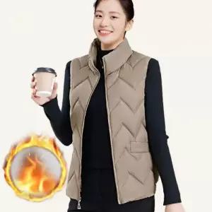 패딩 다운 베스트 여자 여성 퀼팅 경량 수면 작업 조끼