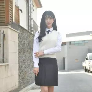 교복몰 라인이 예뻐보이는 블랙 주름치마 교복 치마