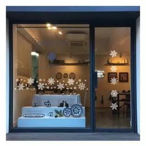 BIG X-MAS 반짝이 눈꽃스티커 소 FSX-004 인테리어스티커 벽스티커 디자인스티커